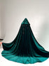 Green cape with lining